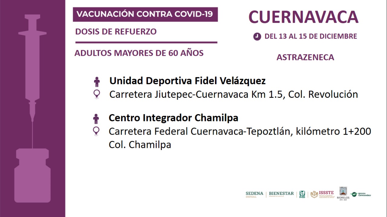 Mantienen autoridades Plan Nacional de Vacunación contra COVID-19 en  Morelos | MORELOS