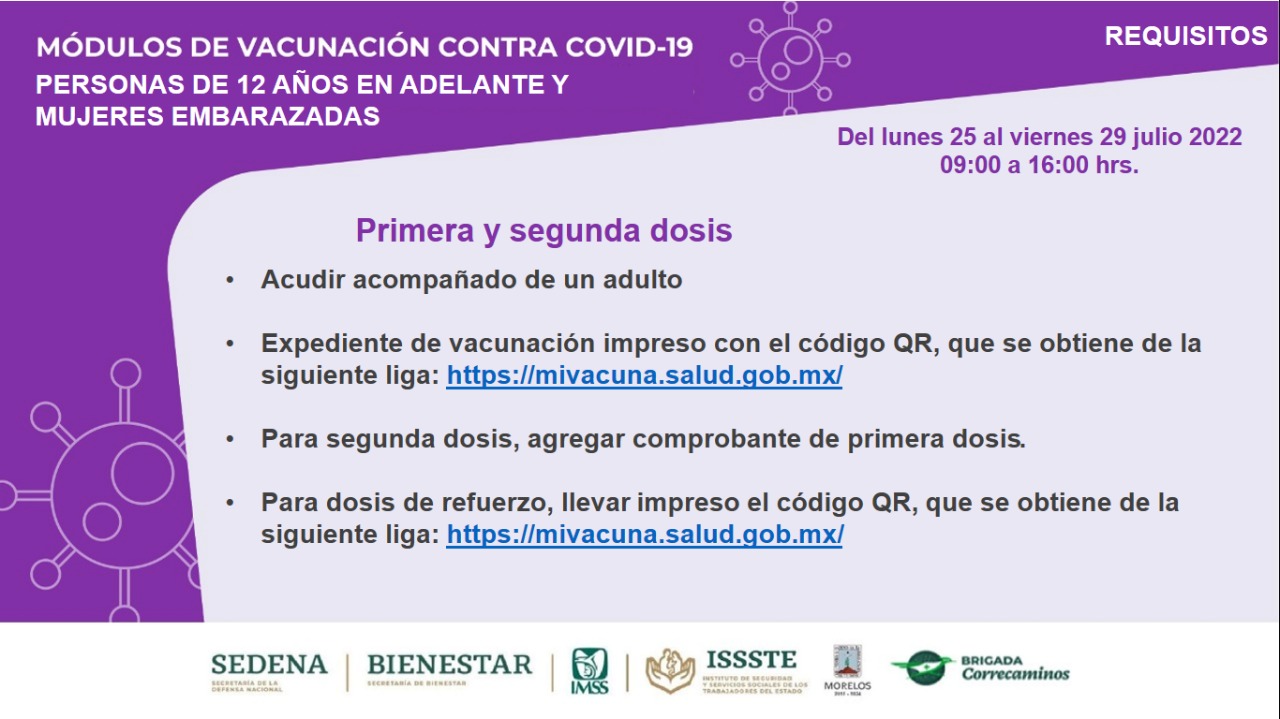 Piden autoridades vacunar contra COVID-19 a menores de 5 a 11 años y  personas de 12 años en adelante | MORELOS