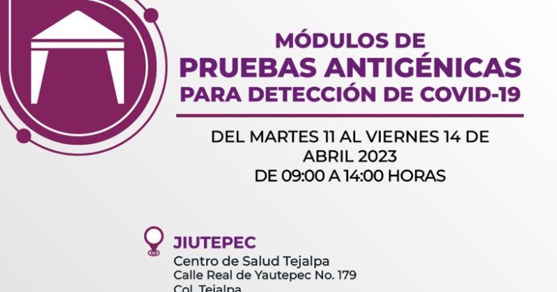 Mantiene Gobierno de Morelos pruebas antigénicas para detección de COVID-19 en centros de Salud 