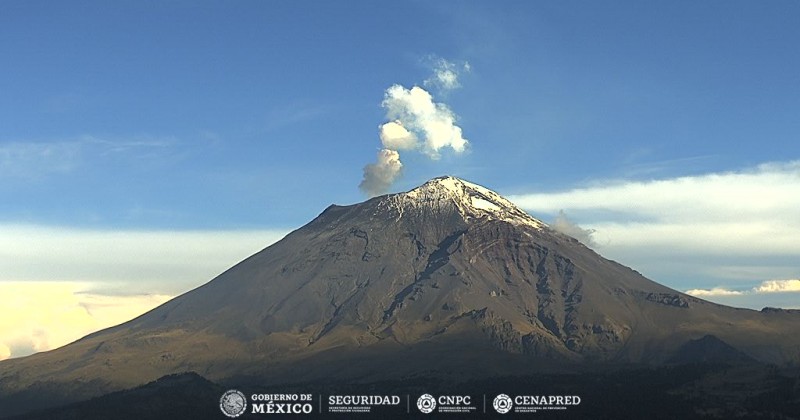 Reporte monitoreo del volcán Popocatépetl