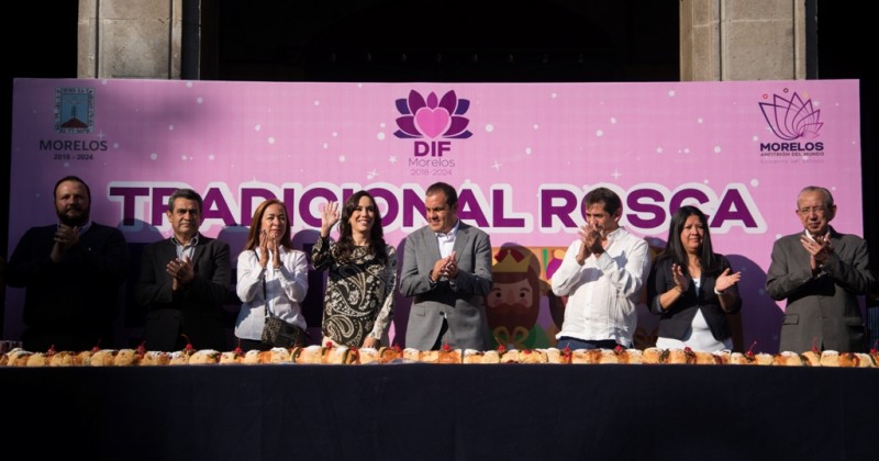 Realiza DIF Morelos la tradicional partida de rosca de reyes