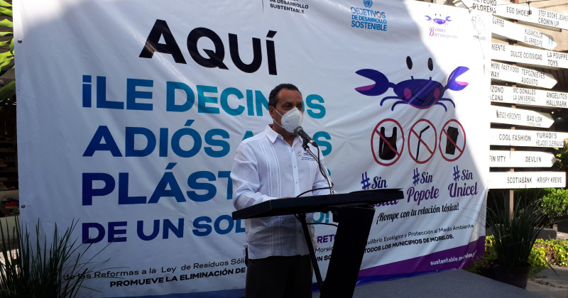 Lanzan campaña para decirle Adiós a los plásticos de un solo uso en Morelos