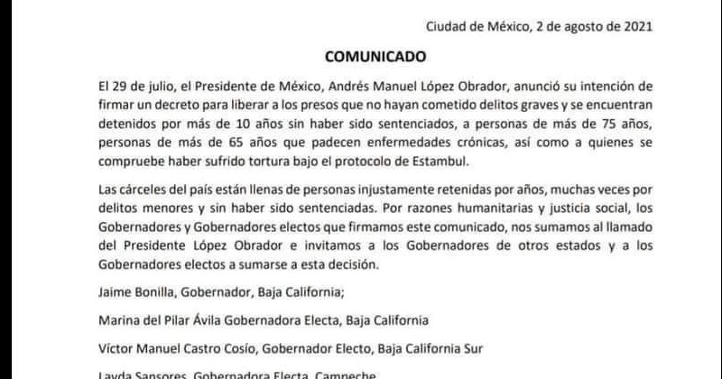 Respalda Cuauhtémoc Blanco decreto presidencial de política carcelaria