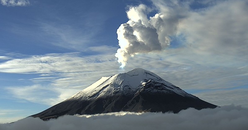 Reporte monitoreo del volcán Popocatépetl