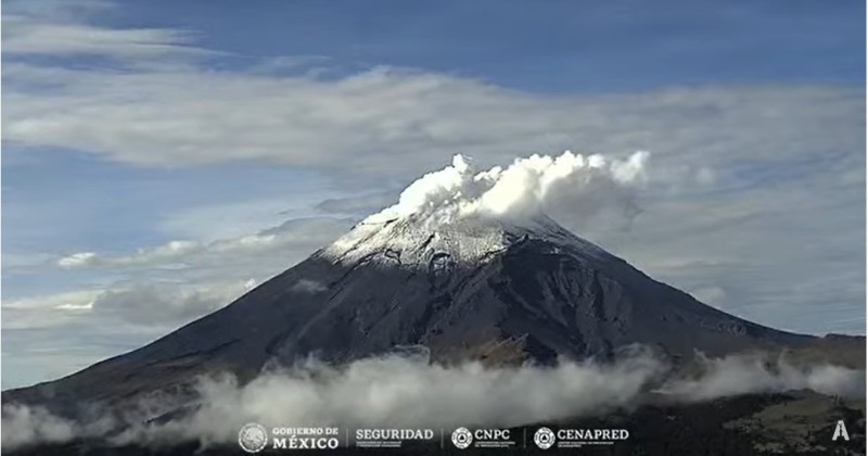 Reporte monitoreo del volcán Popocatépetl