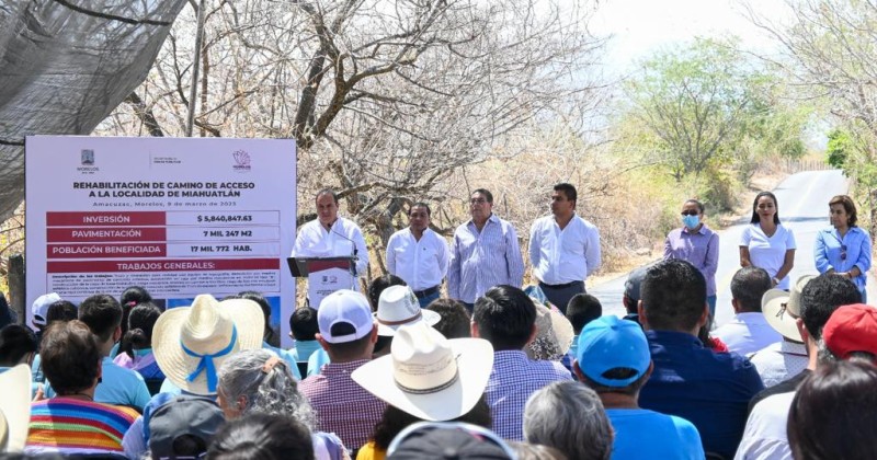 Impulsa Cuauhtémoc Blanco desarrollo de Amacuzac con obras y servicios prioritarios para la población