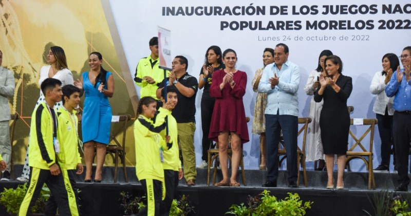 Inaugura Cuauhtémoc Blanco y Ana Gabriela Guevara los Juegos Nacionales Populares 2022