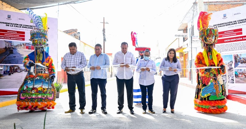 Cumple Gobierno de Cuauhtémoc Blanco a habitantes de Yautepec que solicitaron mejoras en vialidades