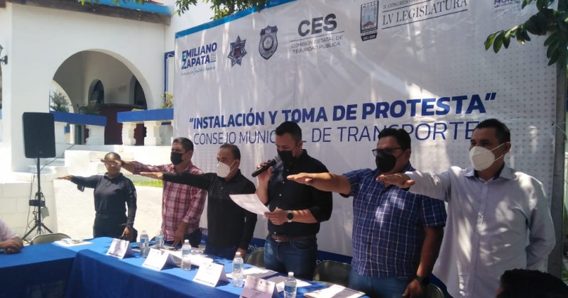 Participa SMyT en instalación y toma de protesta del Consejo Municipal de Transporte de Emiliano Zapata