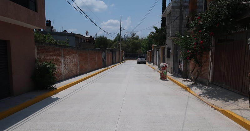 Concluye gobierno de Cuauhtémoc Blanco pavimentación en Jiutepec