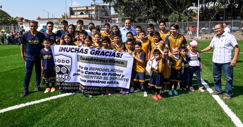Inaugura Cuauhtémoc Blanco rehabilitaciones de espacios deportivos que fortalecen el bienestar de las familias morelenses