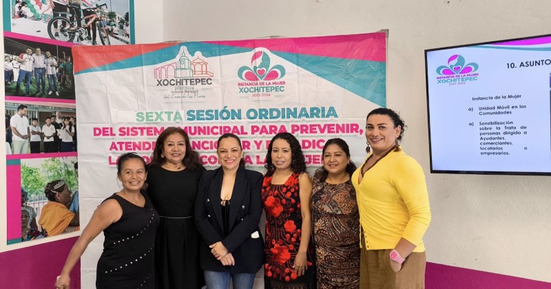 Presencia Coevim sexta sesión ordinaria del Sistema Municipal para Prevenir, Atender, Sancionar y Erradicar la Violencia contra las Mujeres en Xochitepec