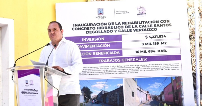 Transforma gobierno de Cuauhtémoc Blanco calles en Jonacatepec