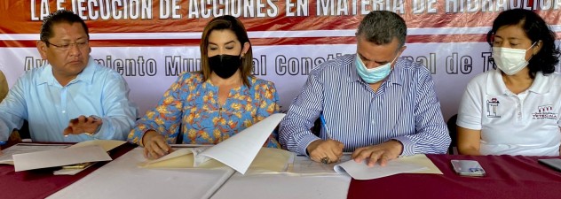 Realiza Ceagua firma de convenio de colaboración con el municipio de Tetecala