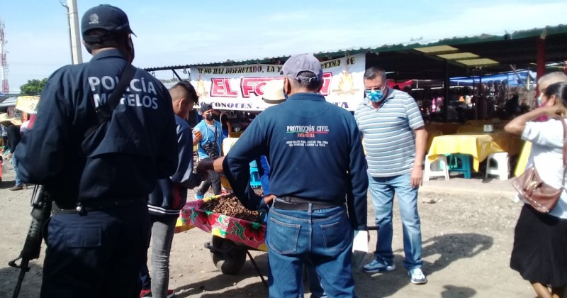 Visita Convoy, Unidos por Morelos ante el COVID-19 tianguis ganadero de Yecapixtla