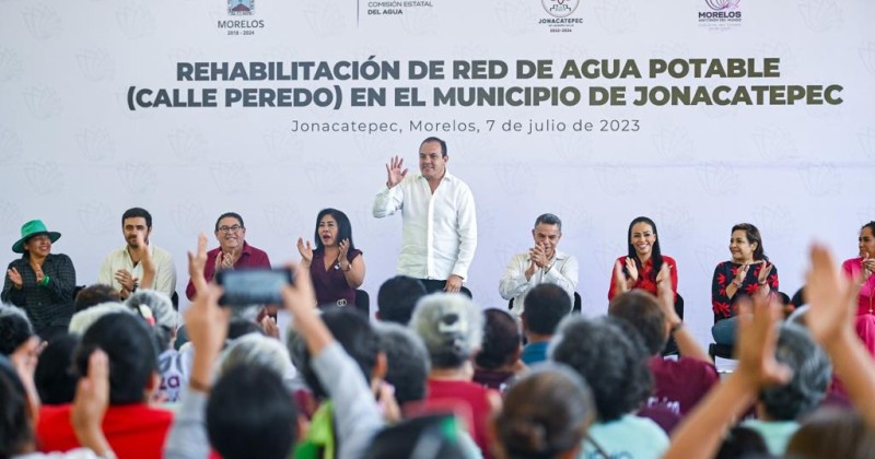 Supervisa Cuauhtémoc Blanco avance de obra de la rehabilitación de la red de agua potable en Jonacatepec