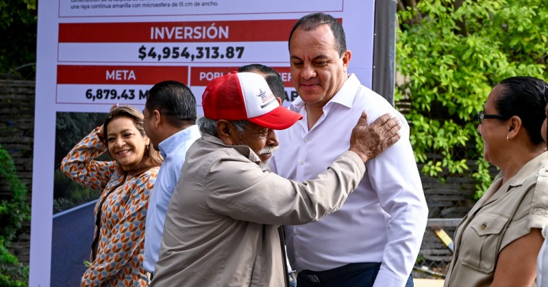 Invierte gobierno de Cuauhtémoc Blanco más de 16 millones de pesos en rehabilitación de vialidades en Zacatepec