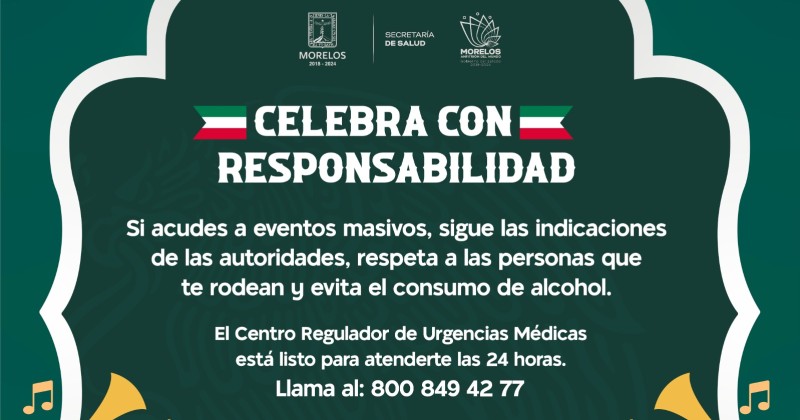 Comparte SSM recomendaciones para prevenir accidentes durante fiestas patrias