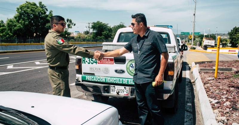 Trabajan coordinadamente STyC y Ángeles Verdes para ofrecer auxilio vial a turistas en carreteras de Morelos