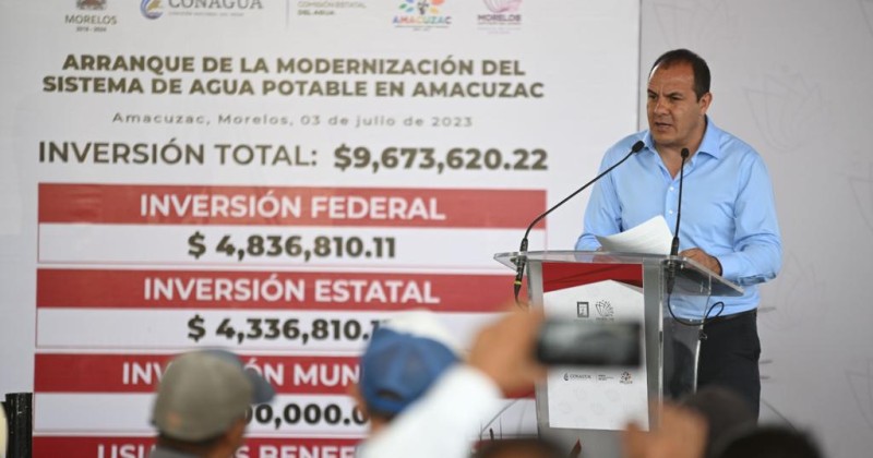 Continúa gobierno de Cuauhtémoc Blanco modernización del Sistema de Agua Potable en Amacuzac