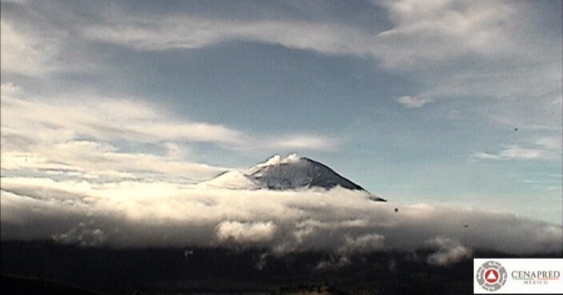 Se encuentra actividad del Volcán Popocatépetl dentro de la fase amarrillo 2