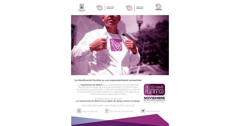 Conmemorará Secretaría de Salud Día Mundial de la Vasectomía con mega jornada