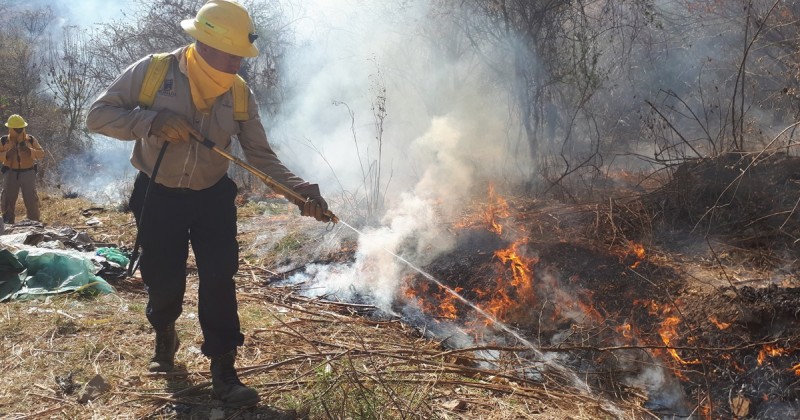 Capacitan a brigadas comunitarias para atención de incendios forestales  
