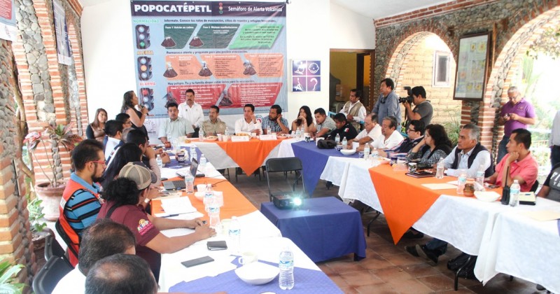Mantiene CEPCM trabajo coordinado con municipios cercanos al Popocatépetl 