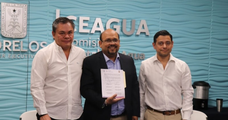 Firman convenio para obras hidráulicas en Jiutepec