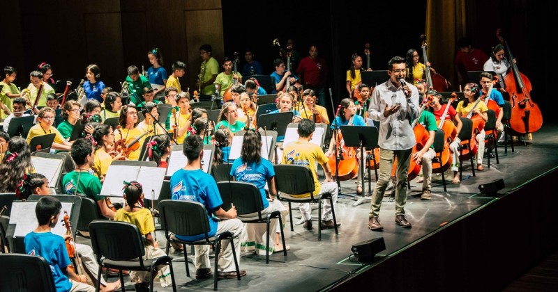 Se presenta Orquesta, Banda y Coro de niños morelenses en Centro Cultural Teopanzolco 