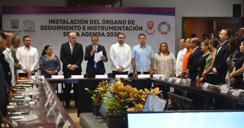 Instala el gobernador Cuauhtémoc Blanco el Órgano de Seguimiento e Instrumentación de la Agenda 2030