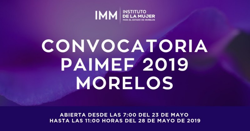 Publica IMM convocatoria para participar en Programa Federal PAIMEF 2019  