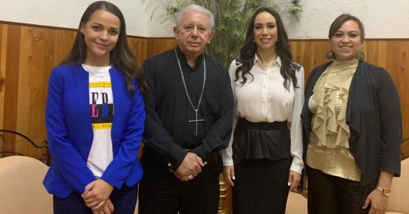 Coinciden Natália Rezende y Obispo Ramón Castro en trabajar en acciones sociales conjuntas