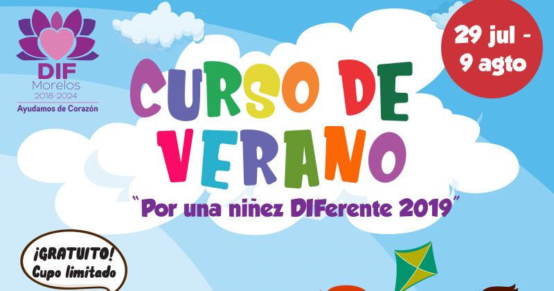Invita DIF Morelos a participar en curso de verano gratuito