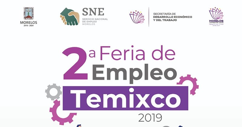 Anuncian segunda Feria del Empleo en Temixco