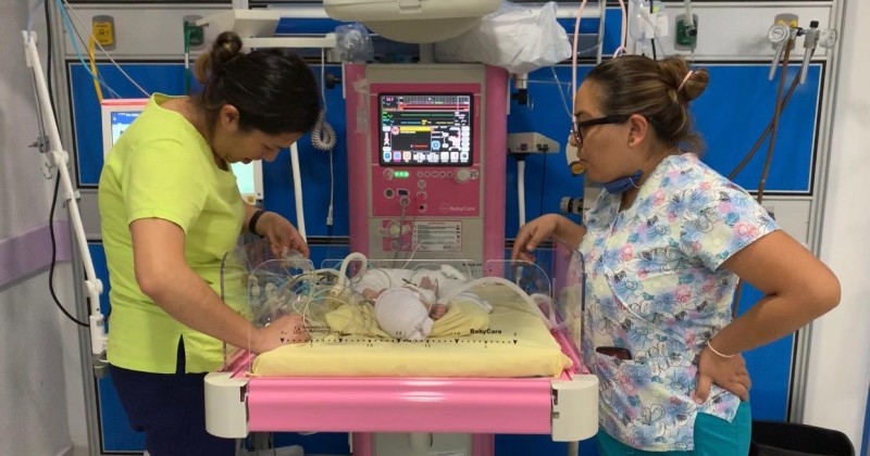 Nacen trillizas en Hospital de la Mujer
