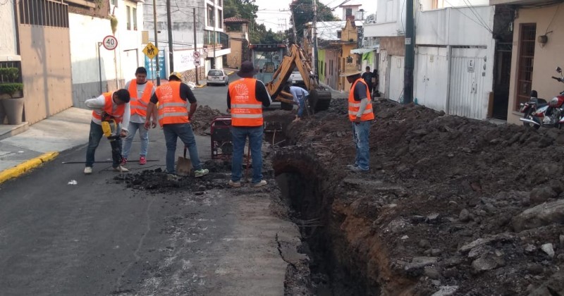 Realiza Gobierno del Estado reparación de drenaje colapsado en avenida Álvaro Obregón de Cuernavaca