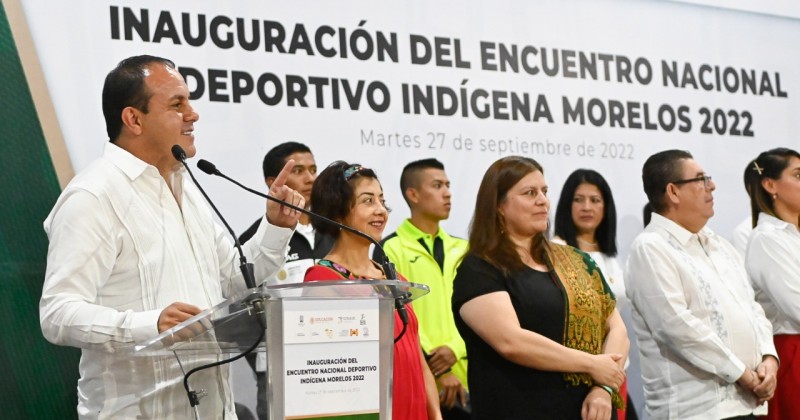 Inaugura Cuauhtémoc Blanco Encuentro Nacional Deportivo Indígena 2022