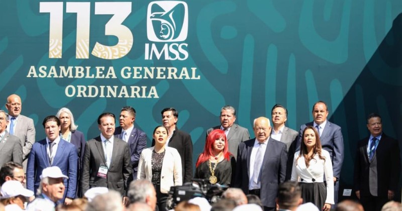 Asiste Cuauhtémoc Blanco a 113 Asamblea General del IMSS encabezada por el Presidente Andrés Manuel López Obrador
