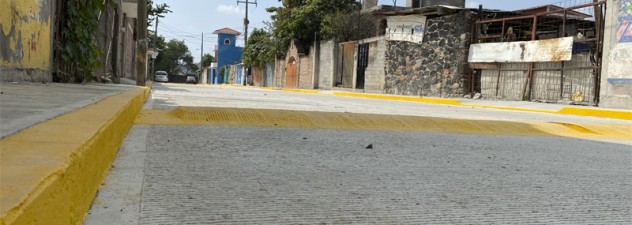 Concluye SOP pavimentación de vialidad en la colonia Huizachera de Jiutepec