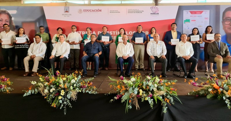 Reconoce Poder Ejecutivo a personal de apoyo educativo en Morelos