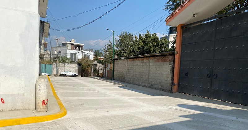 Culmina SOP trabajos de pavimentación en la calle Margarita de Jiutepec
