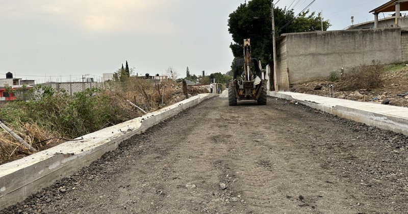 Avanzan trabajos de rehabilitación en calle Mayas, de Cuernavaca