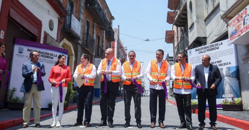 Inaugura Cuauhtémoc Blanco rehabilitación de las calles Morrow y Salazar
