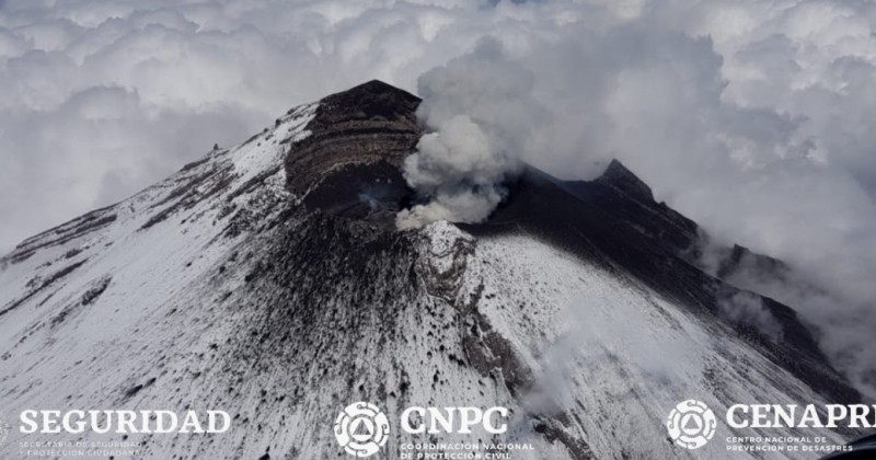 Reporte de actividad del Volcán Popocatépetl
