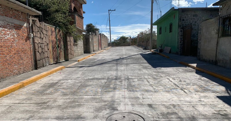 Concluyen trabajos de pavimentación en vialidad de Cuentepec, perteneciente a Temixco