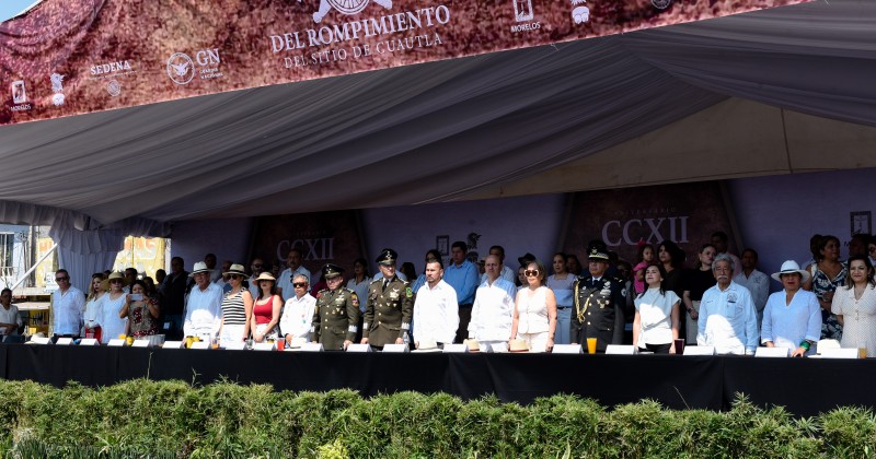Preside Ejecutivo Estatal desfile cívico- militar en conmemoración al CCXII Aniversario del Rompimiento del Sitio de Cuautla