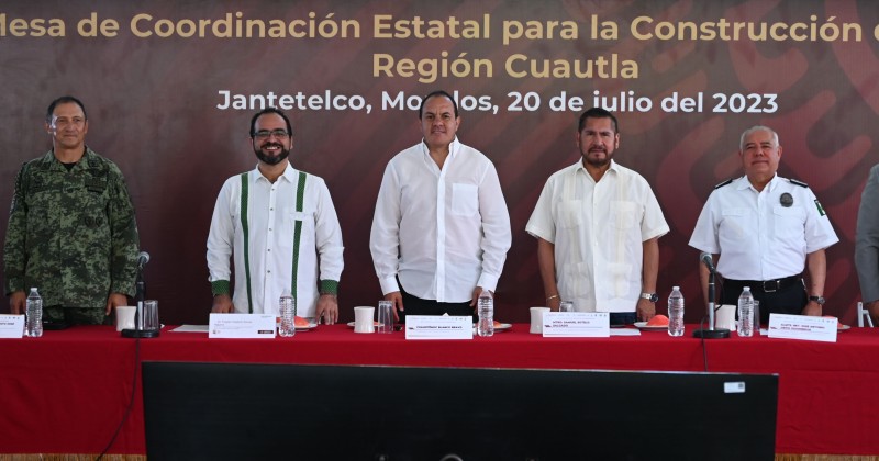 Reconoce Gobierno de México trabajo de Cuauhtémoc Blanco en la Mesa de Coordinación Estatal para la Construcción de la Paz