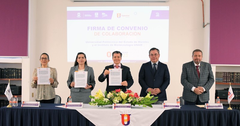 Celebran convenio de colaboración Upemor y el IBT-UNAM