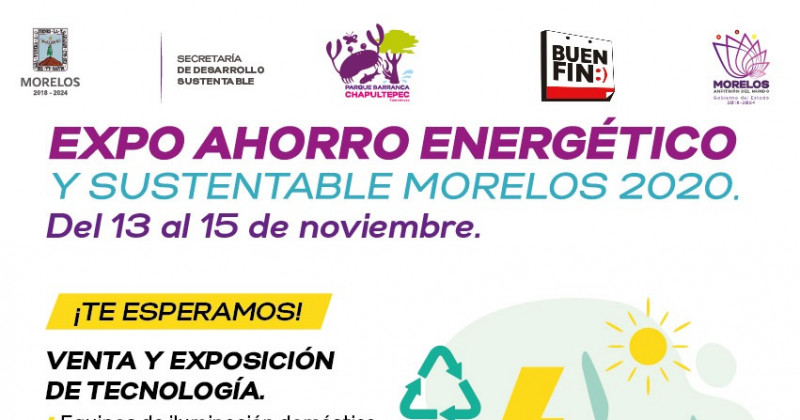 Anuncia SDS Expo Ahorro Energético y Sustentable Morelos 2020
